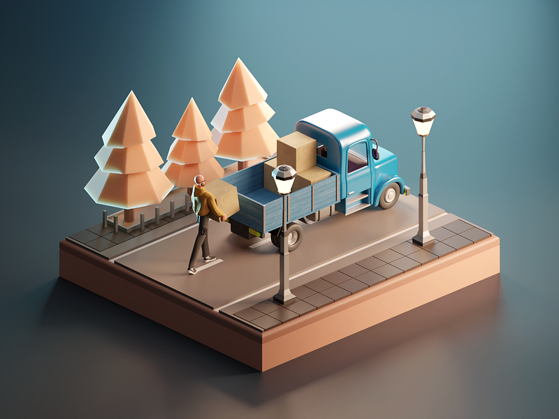 Delivery 3D guy 3d app blender cartoon cinema4d cute delivery design graphic design illustration isometric kawaii motion graphics render resources