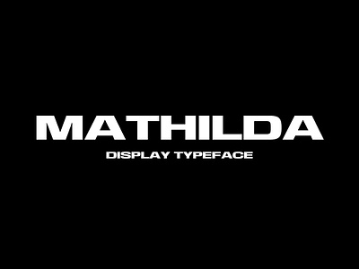 Mathilda display font font typeface typography