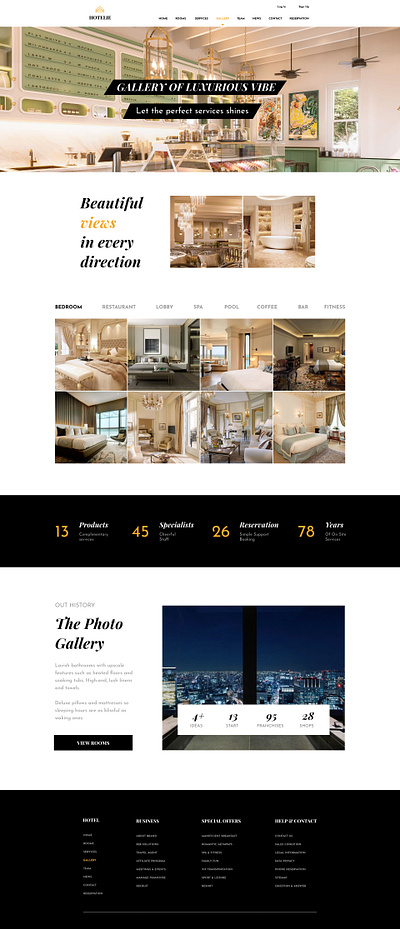 HOTELIE LUXURY HOTEL WEBSITE Gallery design gallery hotel luxury photo ui uidesign webdesign website