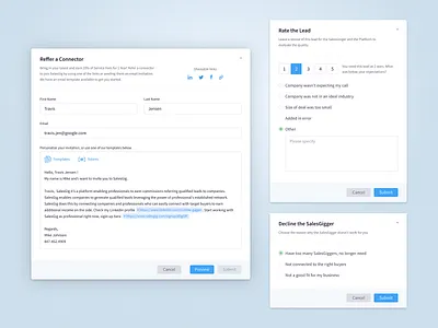 Letter templates + tokens crm letter modal salesgig tokens