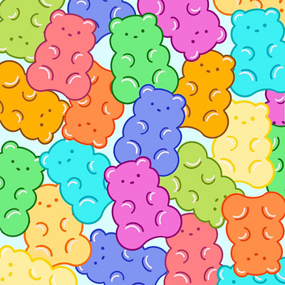 Gummy bears adobe illustrator art clean color colorful creative design digital illustration dribbble fun graphic design illustration illustrator new procreate