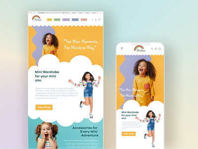 Minikins - a kids e-commerce page app dailyui design graphic design logo ui ux