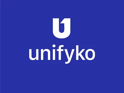 Unifyko (cv4) blue background brand brand design brand identity branding custom logo design graphic design logo union
