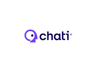 Chati - Visual Identity & Motion Design ai artificial intelligence brand identity branding chat chat bubble clean design head logo minimal profile purple robot