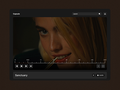 Video Player Ui design - Ui057 clean dailyui design modern movie ui ui057 video player