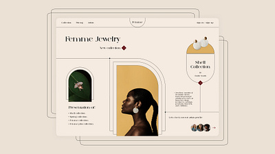 Femme jewelry design graphic design illustration product ui ux web