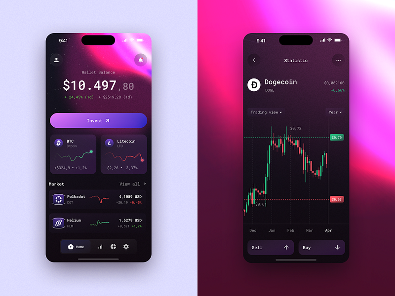 CoinPouch -Crypto Exchange Mobile App agency app design design interface mobile app product ui ux website