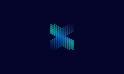 X logos 3 app icon blue branding gestalt lettermark logo logotype monogram negative space teal technology