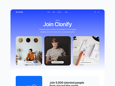 Careers page — Clonify careers clean design figma saas ui ui kit ux web web design