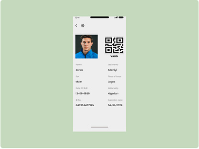An electronic ID card app design dailyui dailyuichallenge design figma id mobile app ui uiux