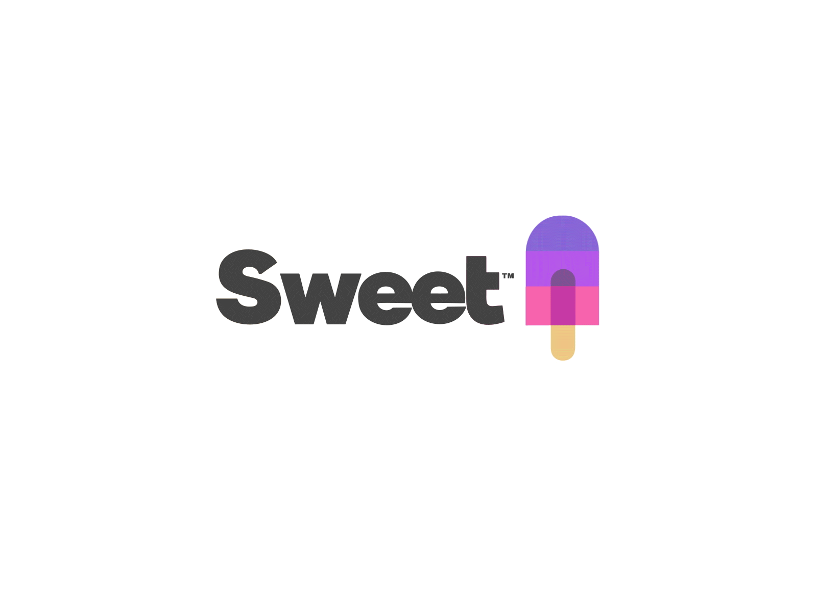 logo animation Sweet 2d animation after effects animated logo animation colors ice cream identity intro logo logo branding logo reveal mark motion graphics popsical rebranding sweet transition typography