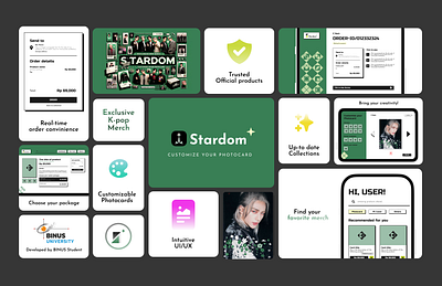 StarDom: customize your photocard 2d grid k pop ui web