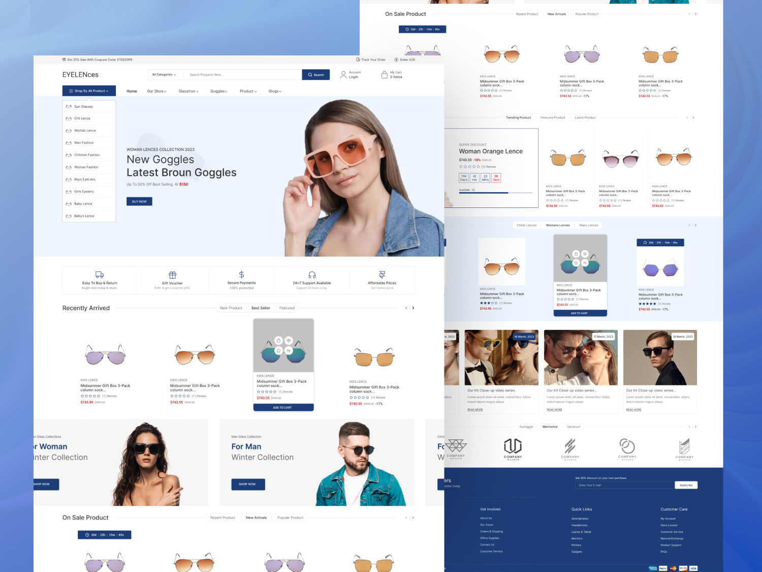 Goggles Website 3d branding graphic design logo ui website