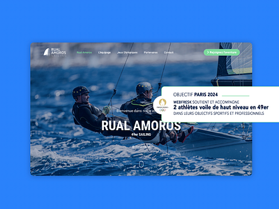 JO PARIS 2024_OBJECTIF RUAL AMOROS SAILING design jo2024 mobile sailing web design