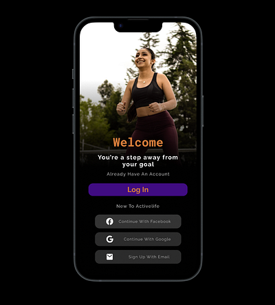 Fitness Tracker App Login Screen dailyui graphic design ui