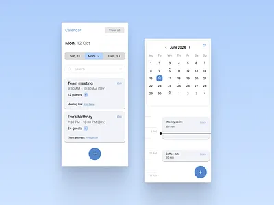 dailyUI_038 calendar appointments calendar dailyui design meetings mobile ui