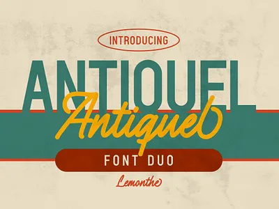 Antiquel - Font Duo branding calligraphy design fonts handlettering illustration logo typeface typography