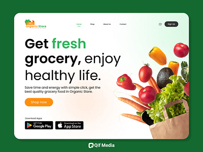Grocery Web Design branding grocery ui web design website