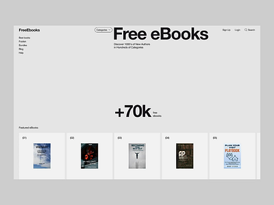 Free eBooks Redesign Concept animation design interaction ui ux uxui uxuidesign web web design webdesign