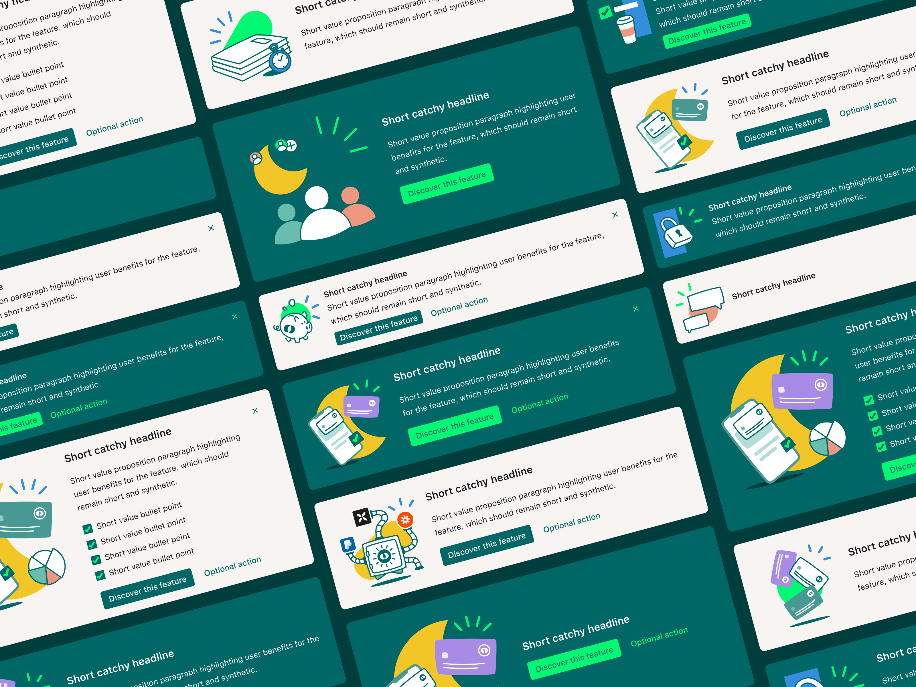 Take a look at: Call-out cards callout card card component customisable design notification saas ui ux