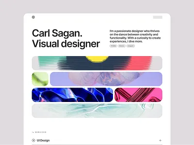 Portfolio homepage — Clonify agency clean design figma homepage landing page portfolio ui ui designer ui kit ux web web design