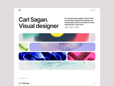 Portfolio homepage — Clonify agency clean design figma homepage landing page portfolio ui ui designer ui kit ux web web design
