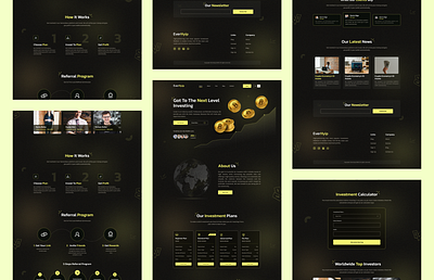 EverHyip - Investment Platform agent ai case study creative crypto dark design fintech homepage investing knehad24 landing landing page product service startup trading ui ux website ui design