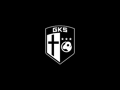 GKS Grębanin - football team logo badge branding flat football football team gks logo logo badge shield shields sport vector