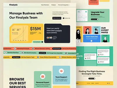 Business Management Landing Page business landing page product design saas ui design ui ux web