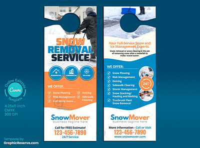 Snow Removal Eye-Catching Door Hanger Template canva canva template design door hanger ice removal door hanger ice snow removal door hanger sidewalk cleaning door hanger snow plowing door hanger snow removal snow removal door hanger snow removing door hanger snow removing service