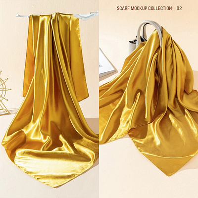 Scarf Mockup Collection 02 apparel clothes design download fabric fashion mockup photoshop psd scarf shawl template textile