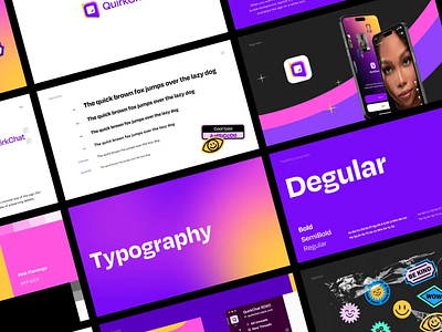 QuirkChat App Branding branding design graphic design illustration logo media design typography ui vector
