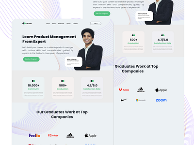 PM Class Bootcamp Landing Page figma landing page product management ui design website