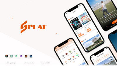 SPLAT - Sport Court Booking App [Case Study] app application case study design process mobile app show case ui ui design uiux ux ux design ux research