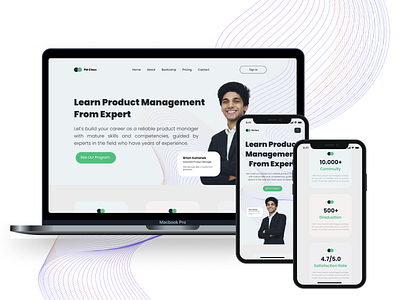 PM Class Bootcamp Landing Page figma landing page product management ui design website