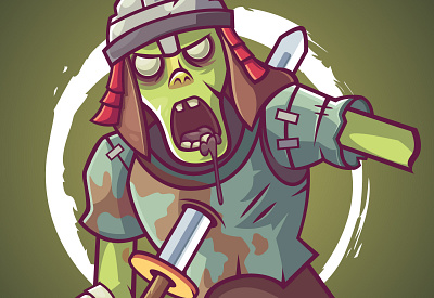 Zombie Bro 2 graphic design illustration vector