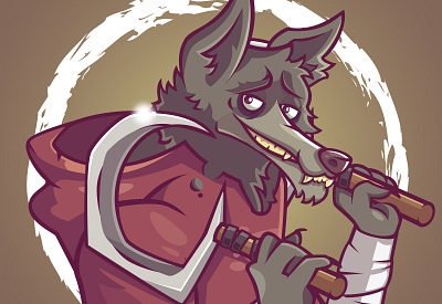 Werewolf graphic design illustration vector