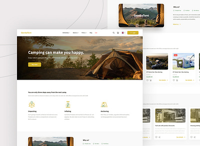 GentleTent website redesign austria camping e commerce landing product design shop store ui ui design ux ux design