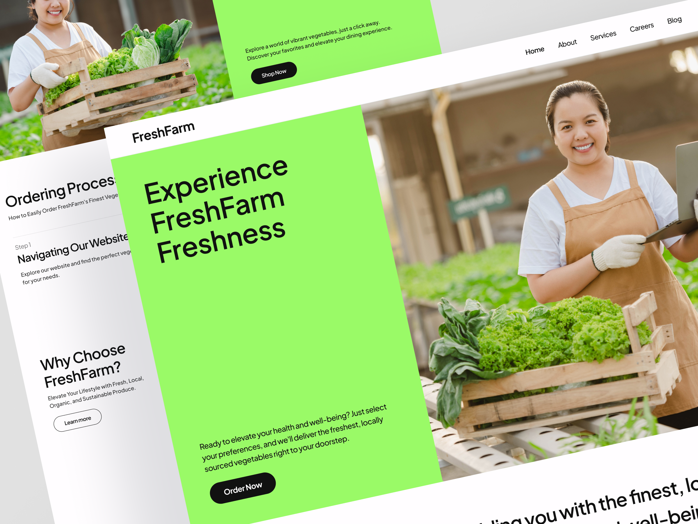 FreshFarm - Agriculture Company Profile agriculture clean company company profile design farm farmer go green landing page technology ui vegetable web website