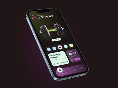Fitness Mobile App Design animation app dashboard design fitnessapp ios mobile app motion graphics online app ui ux ux work out
