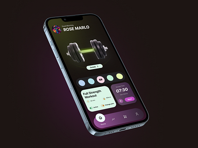 Fitness Mobile App Design animation app dashboard design fitnessapp ios mobile app motion graphics online app ui ux ux work out