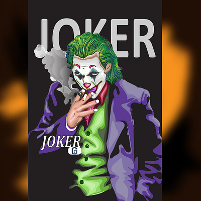 JACK OSWALD WHITE Joker graphic design illustrator tracing vector vectorart