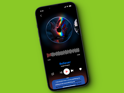 UI Design | Music Player | Aesthetic animation design graphic design mobile mobileui motion graphics music musicplayer musicui song trackplayer ui ux