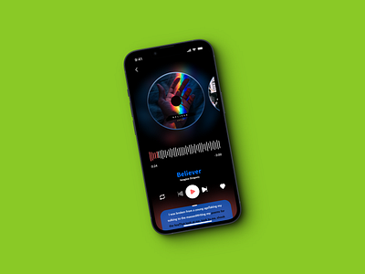 UI Design | Music Player | Aesthetic animation design graphic design mobile mobileui motion graphics music musicplayer musicui song trackplayer ui ux