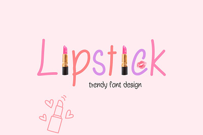 Lipstick Trendy Font>>https://creativemarket.com/Ruddean2109 craft font cute font design display font font fun font funny font graphic design handwriting modern font trendy font typography