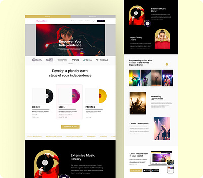 Music Streaming Service album apple music band brand concert concert landing page figma home page modern music music landing page music web design play player recording rock spotify streaming ui website