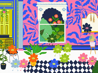 Householders design designer digital art digital illustration digitalart eco ecofriendly florals flowers graphic design householders housemate illustration illustration art illustrator interior plants wallpaper