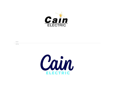 Cain Electric Logo Before/After branding handlettering hashtaglettering lettering logo process