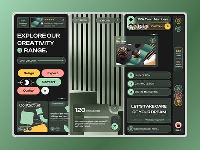 Agency Landing Page Header colorful design landingpage product treandy ui ux web