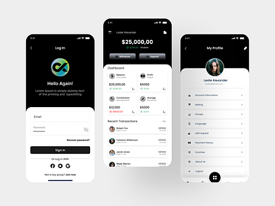 Finance Pro branding dashboard design idea finance financial app flutter app home screen ui management app mobile app qrius qrius official ui ux